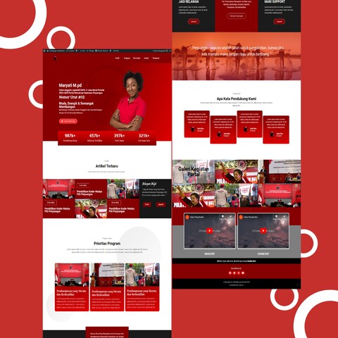 Template Web Caleg Kampanye Digital PDIP Perjuangan
