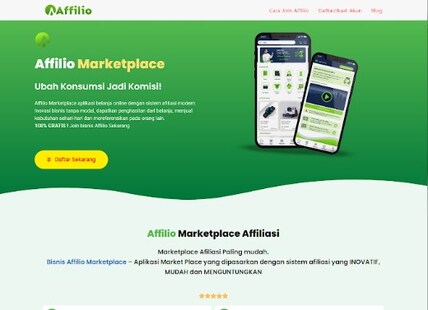 Portofolio webste replika web support Affilio Marketplace