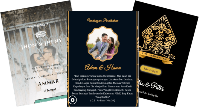 Template Wedding Undangan Pernikahan Digital Web-Format PPT Elementor