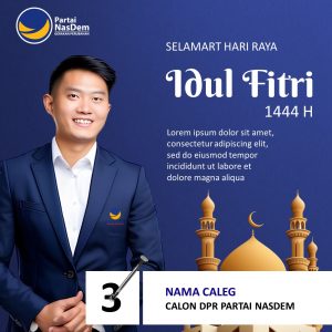 modul ucapan desain template caleg pemilu Partai Nasdem